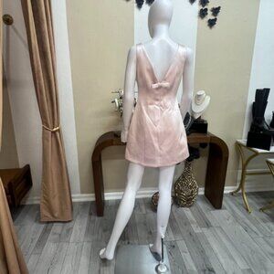 Alisanne Satin Mini Dress in Pink